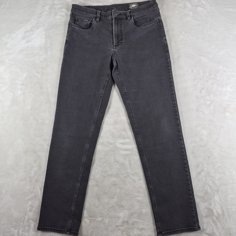 Faherty Stretch Terry 5 Pocket Pants Men's 32x32 Black Casual Comfort MBF2440